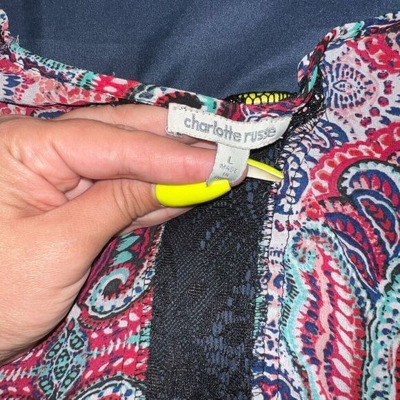 Charlotte Russe shawl Kimono Style Long Shrug Top size L - Picture 3 of 4